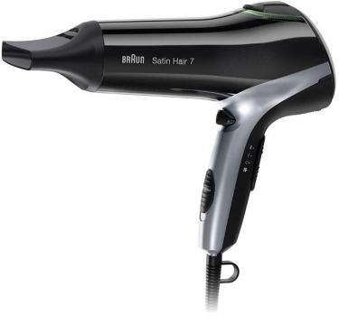 Braun Satin Hair 7 HD710 Haartrockner, 2200W, Iontec Technologie, Styling-Düse, schwarz/silber