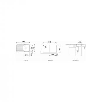 Blanco Tipo 45 S Edelstahlspüle mit Ablauffernbedienung, reversibel, Edelstahl Naturfinish (526335)