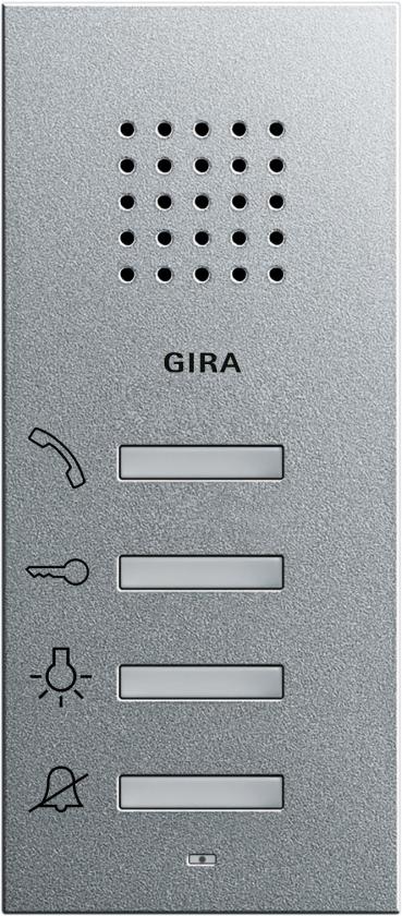 ARDEBO.de Gira 125026 Wohnungsstation AP, Türkommunikations-Systeme, Aluminium