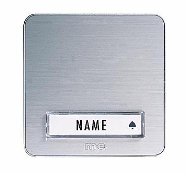 ARDEBO.de M-E KTA-1-AS Klingeltaster, Aufputz, 1 Familienhaus, Alu/silbermetallic (40654)