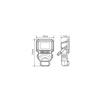Esylux EL10810039 LED Strahler AFL SUN 10W 3K, 9W, 3000lm, 3000K, IP65, schwarz