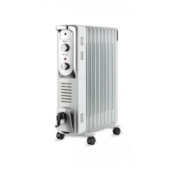 ARDEBO.de Fakir RF-09 Turbo Plus Ölradiator, 2400W, 4 Heizstufen, perlgrau (8634007)