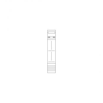 Hager ZH53Q3N Komplettfeld, Zählerfeld univers Z, 1350 mm, 2 Zählerplätze, 3-Punkt, 1-feldig