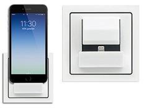 Busch-Jaeger 6480-84 Busch-powerDock Komplettset mit Lightning Anschluss, future linear, studioweiß (2CKA006400A0044)