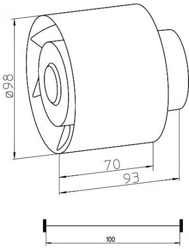 Helios REW 90 K Rohreinschubventilator mit Kugellager 1-PH (441)