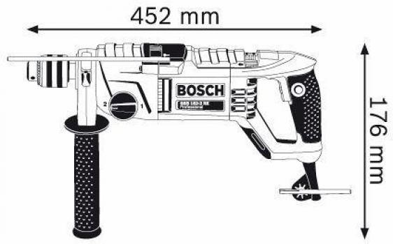 Bosch GSB 162-2 RE Professional Schlagbohrmaschine (060118B000), Zahnkranz-Bohrfutter, 840 W