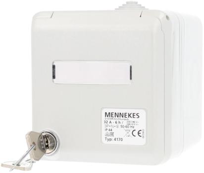 MENNEKES (4170) Cepex-Wandsteckdose, grau