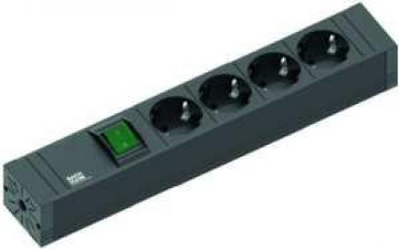 ARDEBO.de Bachmann 420.0012 Steckdosenleiste ConnectLine, 4-fach, schwarz