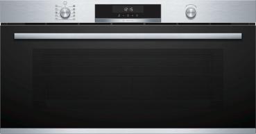 ARDEBO.de Bosch VBC5580S0 Serie 6 EEK: A+ Einbaubackofen, 90cm breit, 85 L, Kindersicherung, Teleskopauszug, Heißluft, edelstahl
