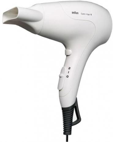 Braun HD 180 Haartrockner, 1800 W, Infrarot-Heizsystem, Styling Düse, weiß