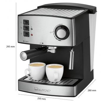 Clatronic ES 3643 Espressoautomat, stufenloser Dampf, schwarz-inox (263338)
