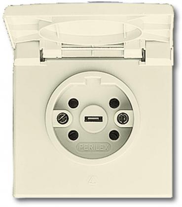 ARDEBO.de Busch-Jaeger 2064 UG-101 Busch-Perilex® Steckdose mit Klappdeckel, weiß