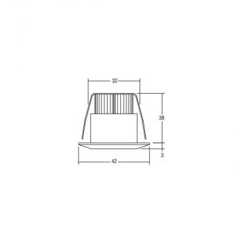 Brumberg LED-Lichtpunkt IP44, 1,2W, 70lm, 3000K, aluminium matt (12070253)