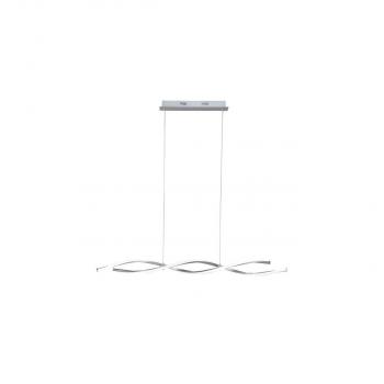 ARDEBO.de Paul Neuhaus LED Pendelleuchte, wellenförmig, stahlfarben, warmweiß, kürzbar, 20W, 2526lm (9142-55)