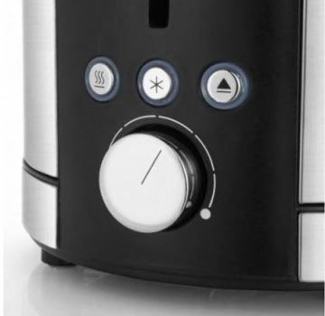 WMF Lono Toaster, 900W, 2-Scheiben, Brötchenaufsatz, schwarz/edelstahl