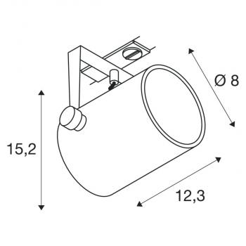 SLV Euro Spot für Hochvolt-Stromschiene 1Phasen, QPAR51, max. 25W, inkl. 1Phasen-Adapter, weiß (143811)