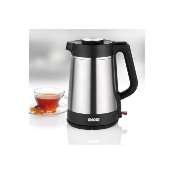 Unold 18715 Thermo Blitzkocher, 1850W, 1,5l, Trockengehschutz, Abschaltautomatik, Edelstahl/schwarz