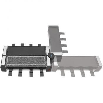 Clatronic RG 3678 Raclette Grill mit heißem Stein, 2x 600W, 8 Pfännchen, schwarz (263815)