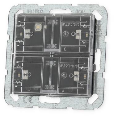 Gira 504200 Tastsensor 4 Komfort 2fach für KNX System 55, mit Inbetriebnahme-Wippe