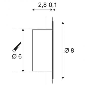 SLV WORO Indoor LED Wandeinbauleuchte, 3000K, weiß (1002922)