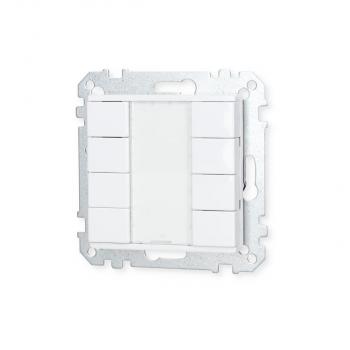 Merten Taster, System M, 4fach plus, aktivweiß glänzend (617425)