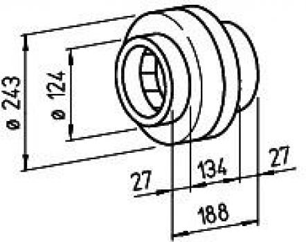 Helios RR 125 C Radial-Rohrventilator (5655)