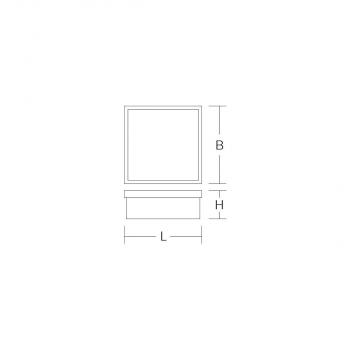 RZB Anbauleuchte Quadrat, 100W, 490lm, weiß (22130.002)