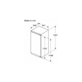 Bosch KIR41VFE0 Einbau Vollraumkühlschrank, Nischenhöhe 122,5 cm, 204L, Festtürtechnik, Multi Box XXL, Eco Airflow, LED Beleuchtung