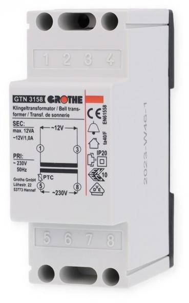 ARDEBO.de Grothe GT 3158 Klingeltransformator 12VAC (1,0A)