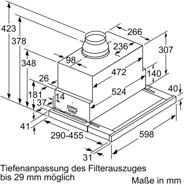 Siemens LI69SA684 EEK: A Flachschirmhaube, 60 cm breit, 935 m³/h, Ab-/Umluft, softLight, Boost-Funktion, Edelstahl