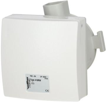 Walther Werke Mondo Unterputzwandsteckdose, 16 A, 5-polig, weiß (416RW)