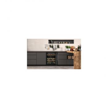 Neff KU9213HG0 N70 Einbau Weintemperierschrank, 60 cm breit, 44 Standartflaschen, unterbaufähig, mit Bambusböden, 1 Regal auf Teleskopschienen, 2 individuelle Temperaturzonen, schwarz
