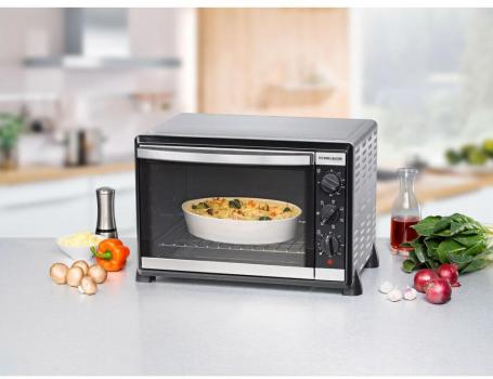Rommelsbacher BG1805/E Back & Grillofen, 42 l, 1800 W, Umluft, Drehspieß, 2-fach verglaste Tür, edelstahl