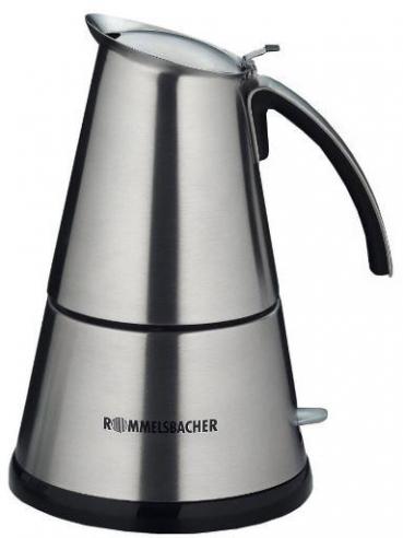 ARDEBO.de Rommelsbacher EKO366/E Espressokocher, 365 W, Edelstahl-Filtereinsatz, 3 oder 6 Tassen, edelstahl