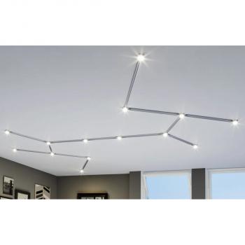 Paulmann URail LED-Linienverbinder, 5,8W, 2700K, chrom matt (954.77)