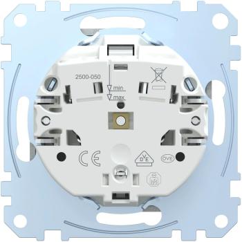 Merten SCHUKO Steckdose mit Klappdeckel, System M, IP44, erhöhter Berührungsschutz, Steckklemmen, aluminium matt (MEG2314-0460)