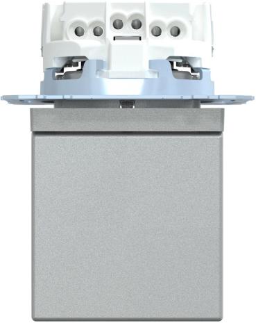Merten SCHUKO Steckdose mit Klappdeckel, System M, IP44, erhöhter Berührungsschutz, Steckklemmen, aluminium matt (MEG2314-0460)