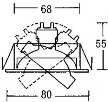 Brumberg NV-Einbaustrahler, GX5,3/50W, weiß (2191.07)
