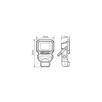 Esylex EL10810084 LED Strahler AFL SUN 10W 5K, 1020lm, 5000K, IP65, schwarz