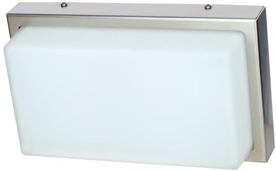 LCD Außenwandleuchte ohne Strebe, mit Bewegungsmelder, E27, 75 Watt, edelstahl (048SEN)