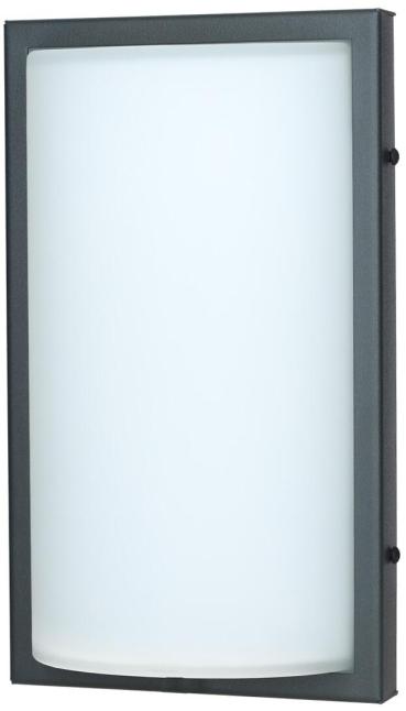 LCD Außenwandleuchte, mit Bewegungsmelder, E27, 13 Watt, graphit/edelstahl (039SEN)