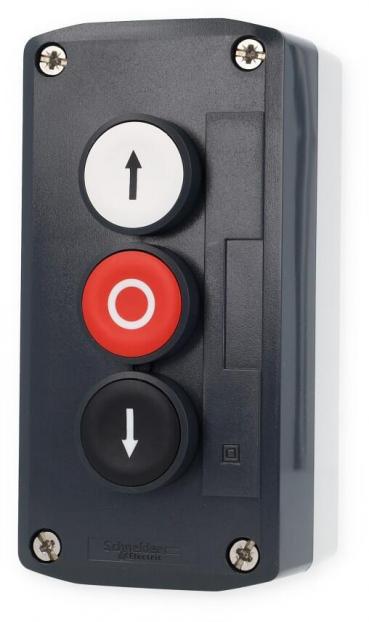 Schneider Electric XALD324 Komplettgehäuse, IP65, 3 Befehlsstellen