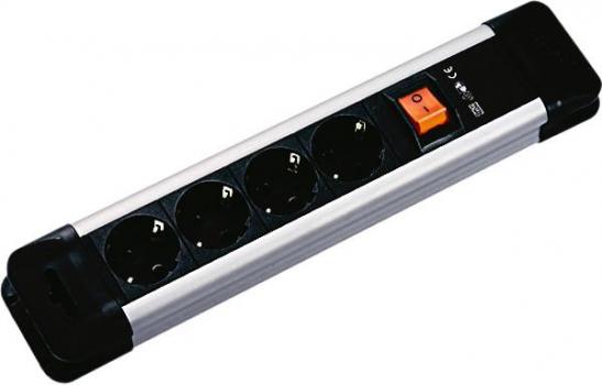 ARDEBO.de Bachmann 330.100 CONNECTUS Steckdosenleiste, mit Schalter, 6-fach, grau