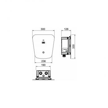 OBO Bettermann WB AC BL Wallbox Basic, 11kW, Typ 2, 5m Kabel (6570020)