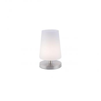 ARDEBO.de Paul Neuhaus LED-Tischleuchte, weiß-stahl, mit dezentem Lampenschirm, inkl. Touchdimmer, 3W, 235lm, G9 (4146-55)