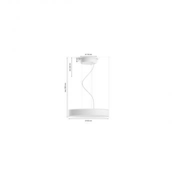 Philips Hue Enrave LED Pendelleuchte, Dimmschalter, 33,5W, 4300lm, 4000K, weiß (915005998001)