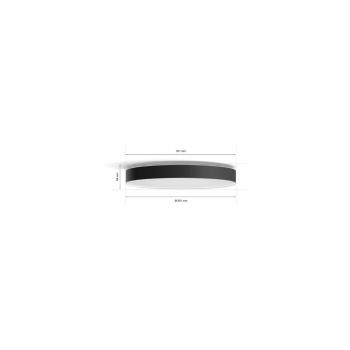 Philips Hue Enrave XL LED Deckenleuchte, Dimmschalter, 48W, 6100lm, 4000K, schwarz (915005997101)