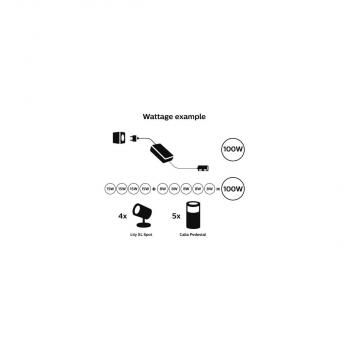 Philips Hue Outdoor Niedervolt-Netzteil, 100W, schwarz (929003149501)