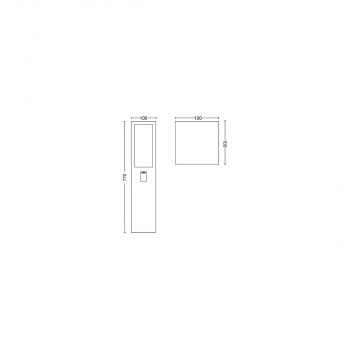 Philips Hue White & Color Ambiance Impress Outdoor LED Wegeleuchte, 8W, 1180lm, 4000K, schwarz (915005731101)