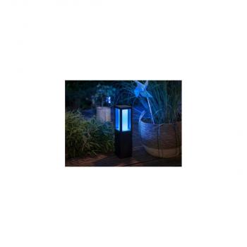 Philips Hue White & Color Ambiance Impress Outdoor LED Sockelleuchte, 8W, 1180lm, 4000K, schwarz (915005731301)